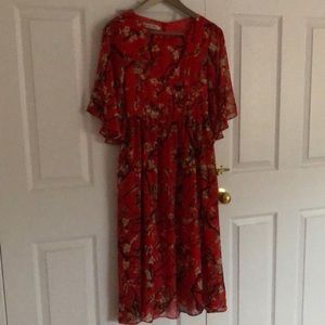 Pretty flower in Red colour dress